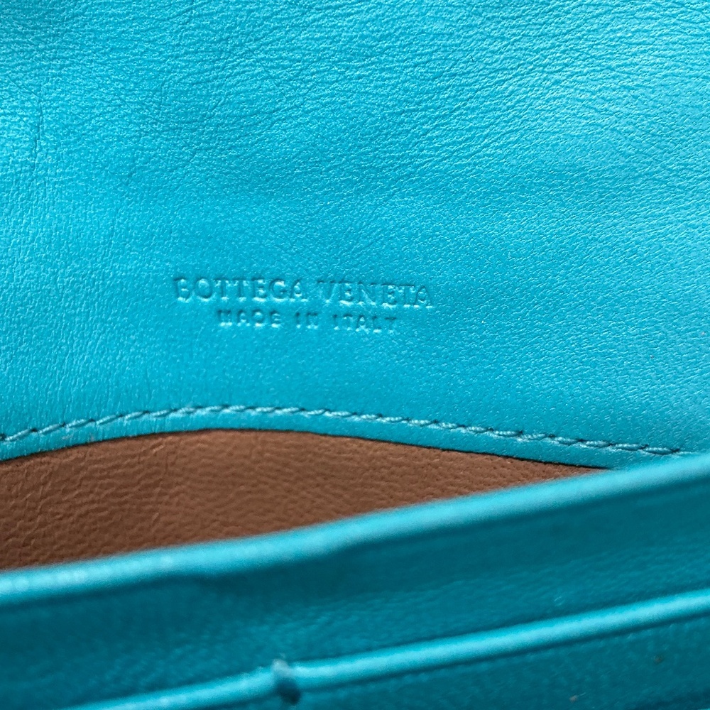 Bottega Veneta Intrecciato aqua and snakeskin wallet - Picture 7 of 9
